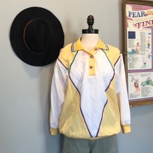 Vintage Windbreaker 70s Bowling Vibe Top